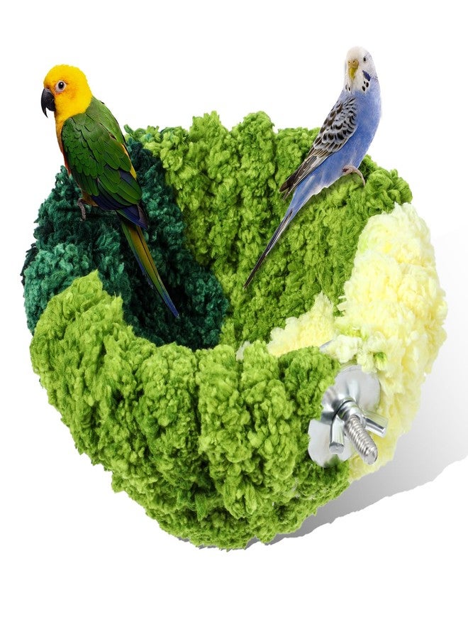 Bird Nest for Cage Plush Hanging Bird Bed for Parakeet Breeding Bird House for Conure Budgie Cockatiel Lovebird Canary Finch Hamster Small Pets Warm Nest